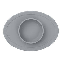 Ezpz grey tiny bowl against white backdrop