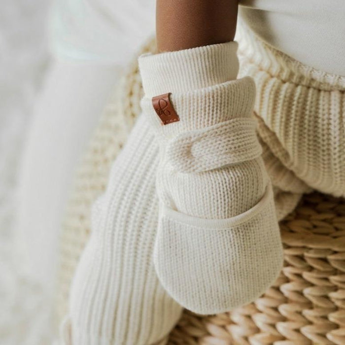 Organic Cotton Knit Stay-On Mitts