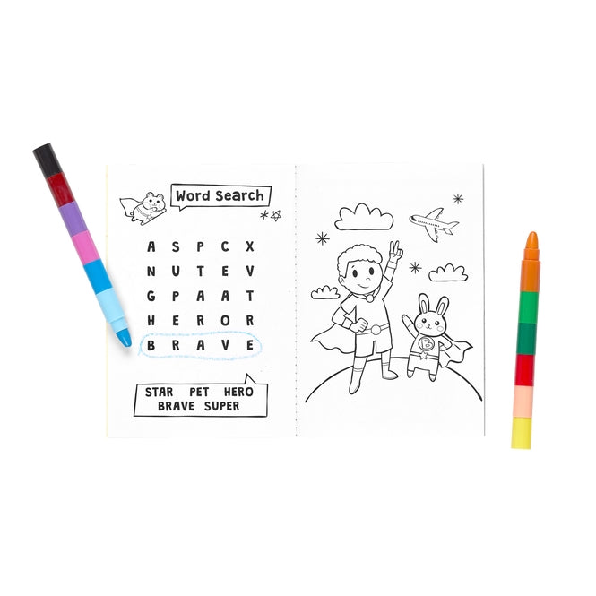 Mini Traveler Coloring + Activity Kit - Superkids & Pets