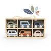 Car Display Case with 6 Vehicles