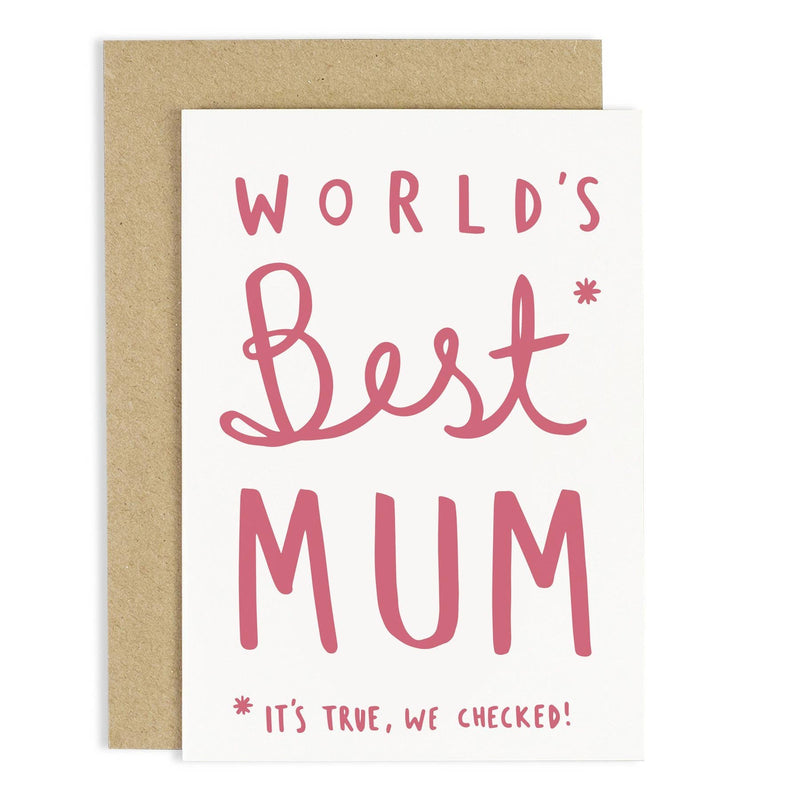 World's Best Mum Card - Mother's Day Card