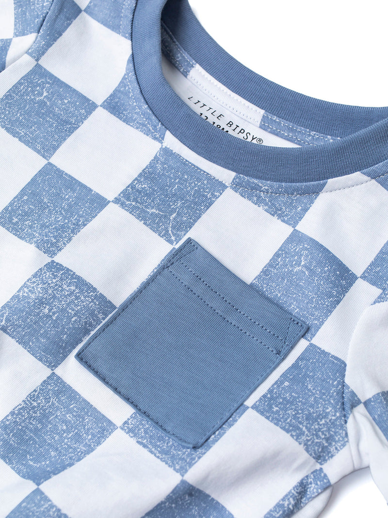 Checkered Tee  -  Boardwalk Breeze Collection