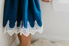 Kids Denim Ruffle Intricate Lace Spring Summer Dress