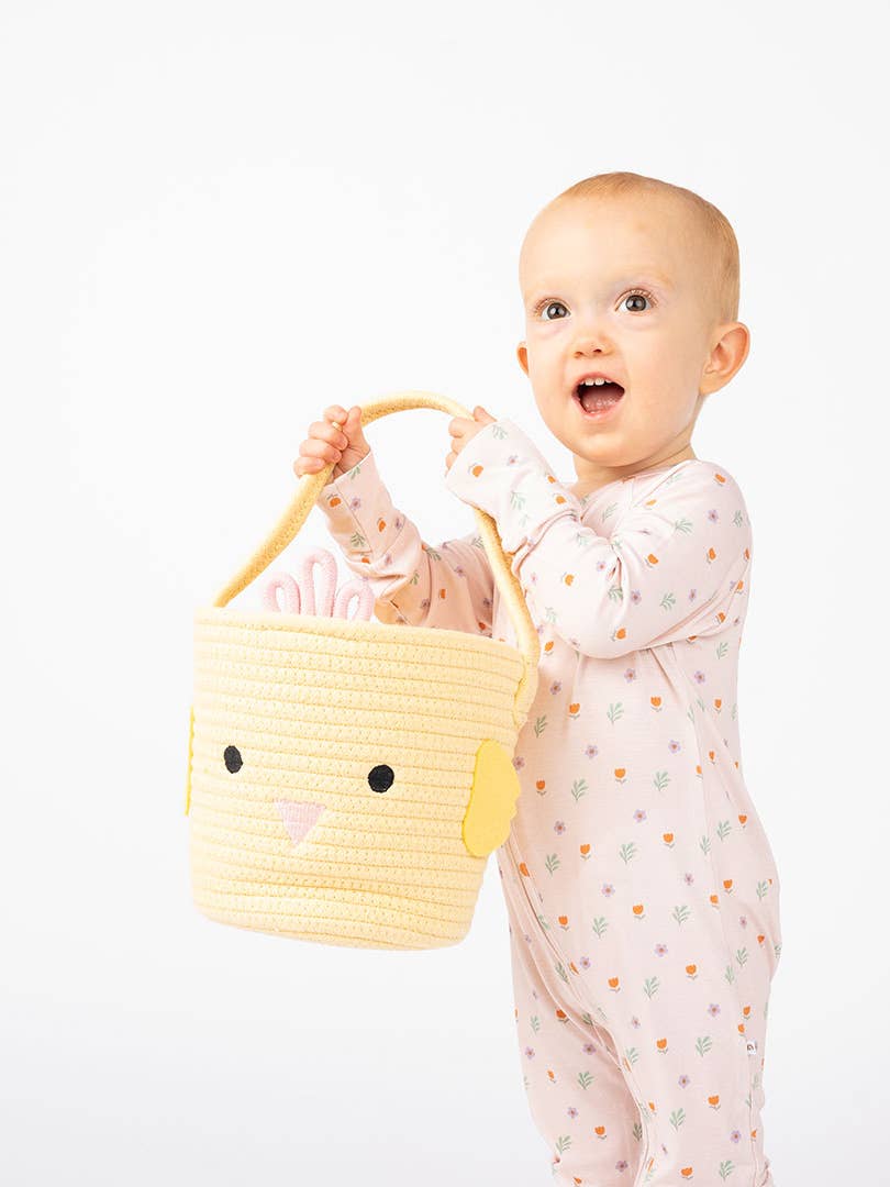 Rope Easter Basket - Yellow Chick