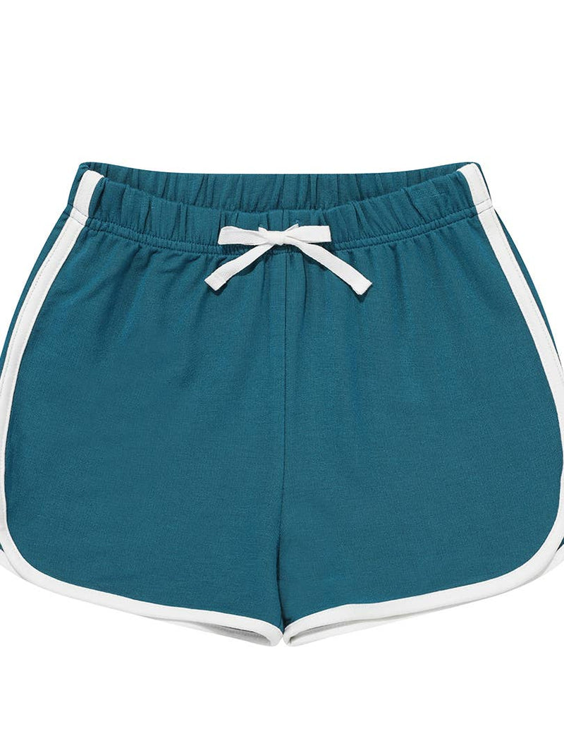 Ocean Blue Bamboo Terry Track Shorts