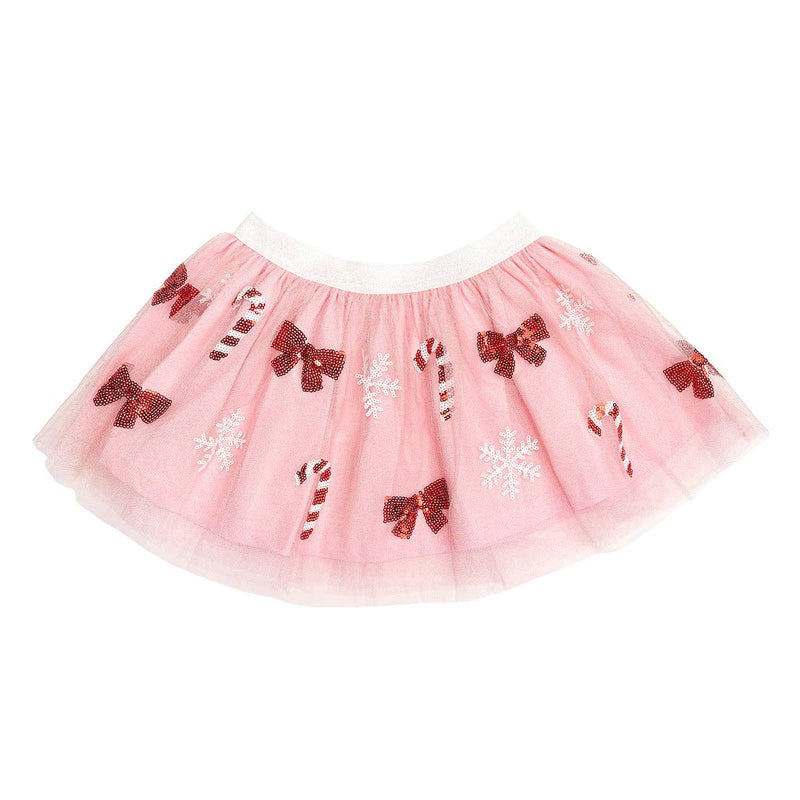 Candy Cane Cutie Sequin Christmas Tutu - Dress Up Skirt