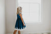 Kids Denim Ruffle Intricate Lace Spring Summer Dress