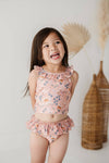 Girl's Two-Piece Tankini Swimsuit-Butterfly Garden