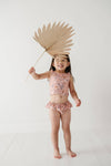 Girl's Two-Piece Tankini Swimsuit-Butterfly Garden
