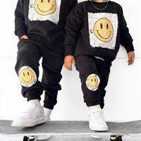 Smiley Elevated Crewneck - Black