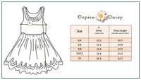 Kids Denim Ruffle Intricate Lace Spring Summer Dress