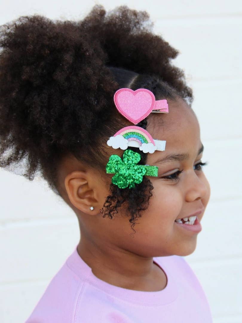 Lucky Charm Clip Set - Kids Hair Clips - St. Patrick's Day