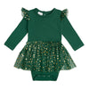 Emerald Shimmer Christmas Tutu Bodysuit