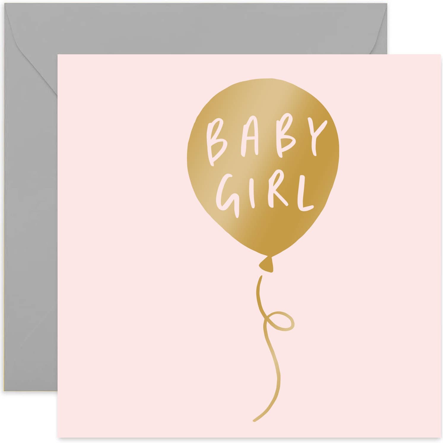 Baby Girl Balloon Card