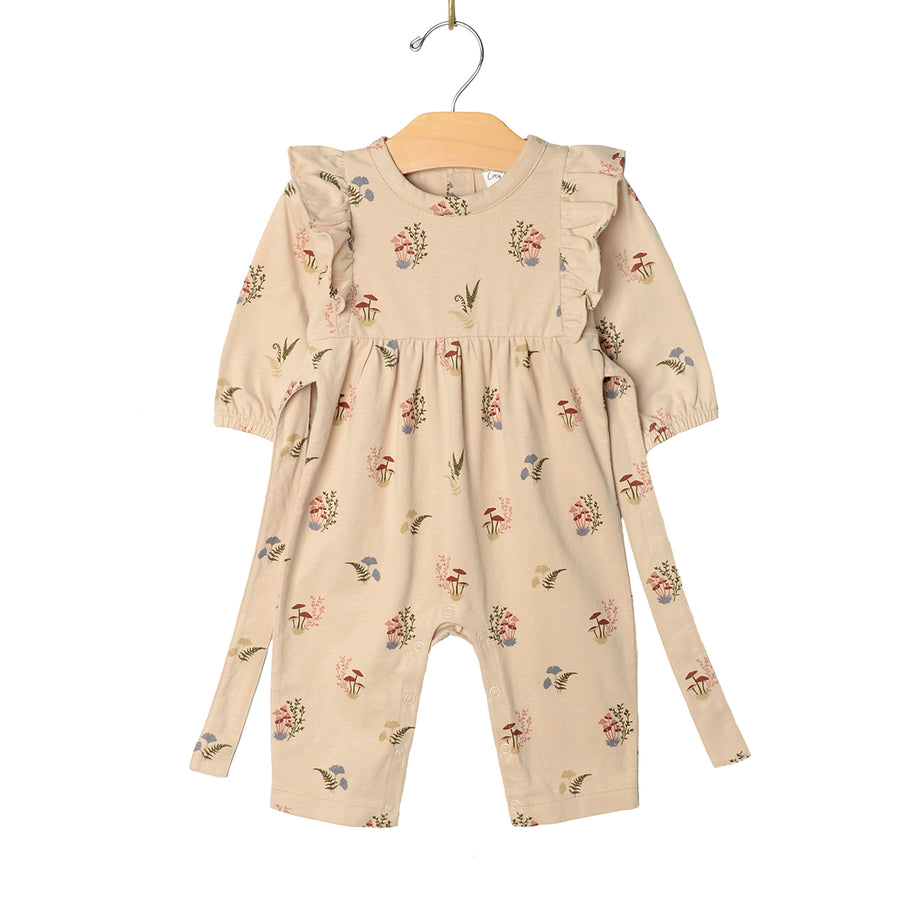 Flutter Sleeve Romper- Mushrooms