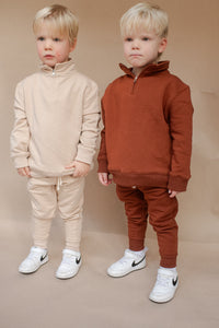 Cascade Quarter Zip Sweatshirt | Kids | Mushroom