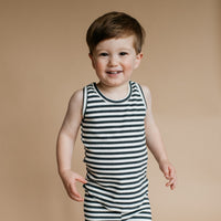 BLAZIES TANK - CHARCOAL STRIPE