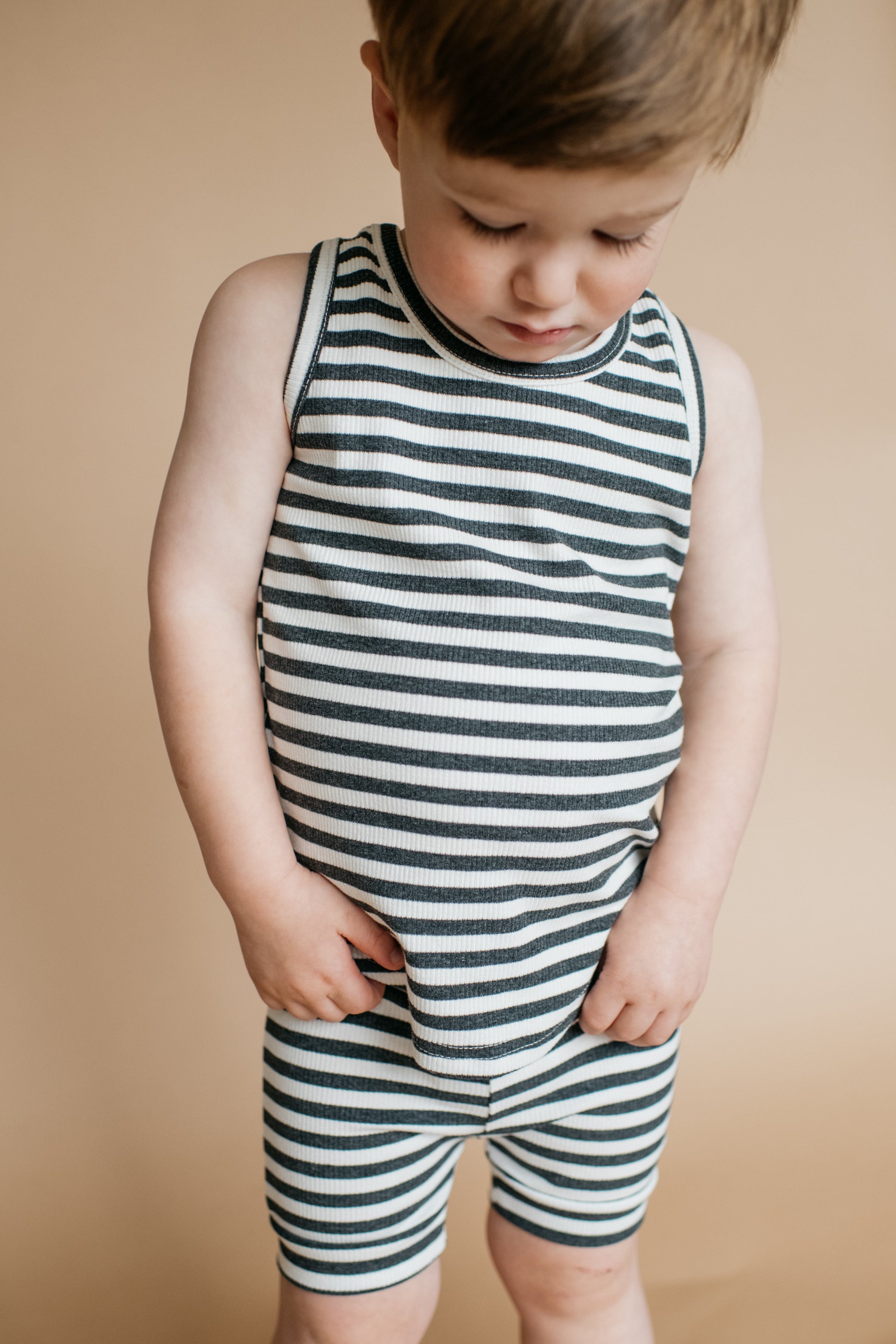 BLAZIES TANK - CHARCOAL STRIPE