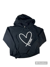 I Heart Tacoma Cropped Hoodie Adult