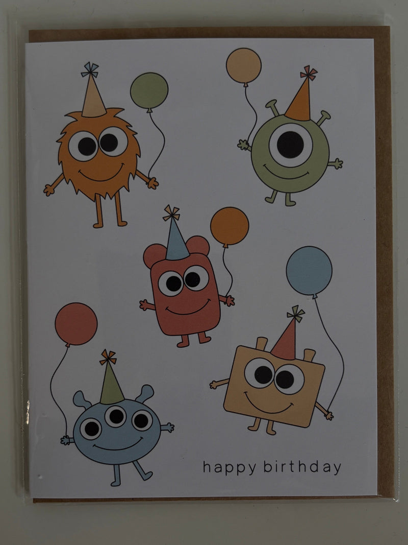 Monster Happy Birthday Card