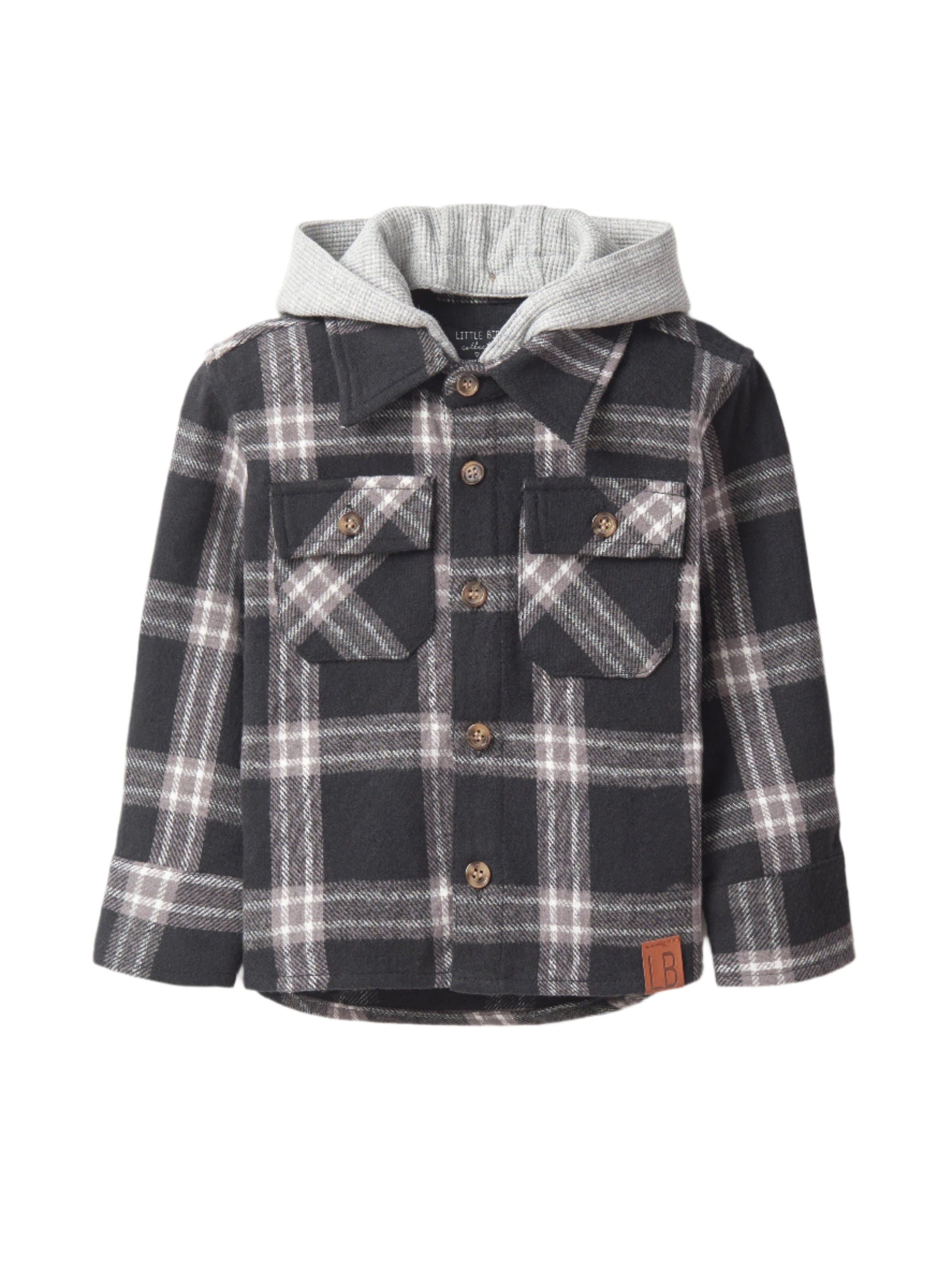 Hooded Flannel - Black