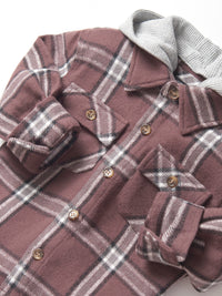 Hooded Flannel - Huckleberry