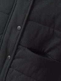 Hooded Puffer Vest - Black