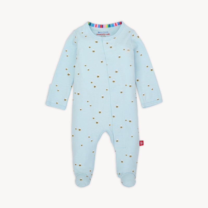 honey hill organic cotton magnetic parent favorite footie