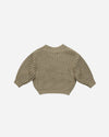 CHUNKY KNIT SWEATER || OLIVE