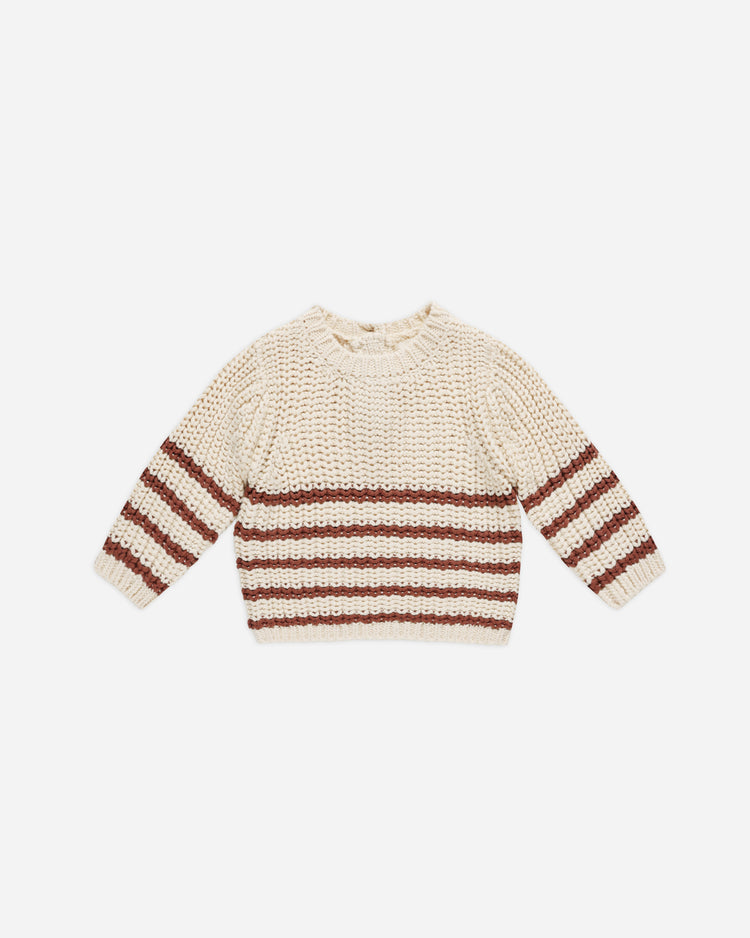 REX SWEATER || CRANBERRY STRIPE