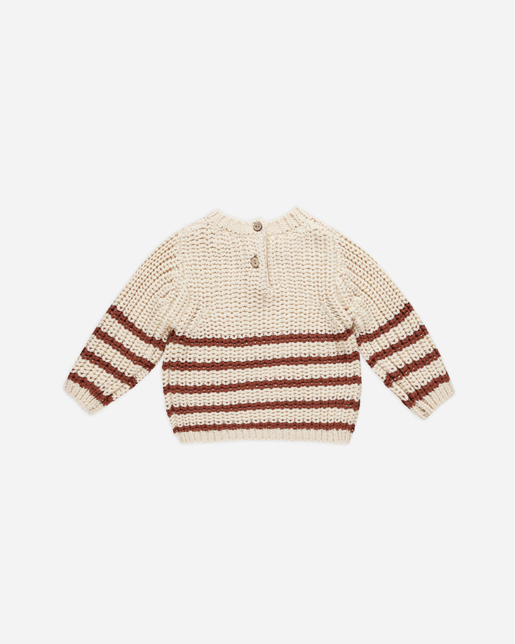 REX SWEATER || CRANBERRY STRIPE