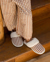 SLIPPERS || BRICK GINGHAM