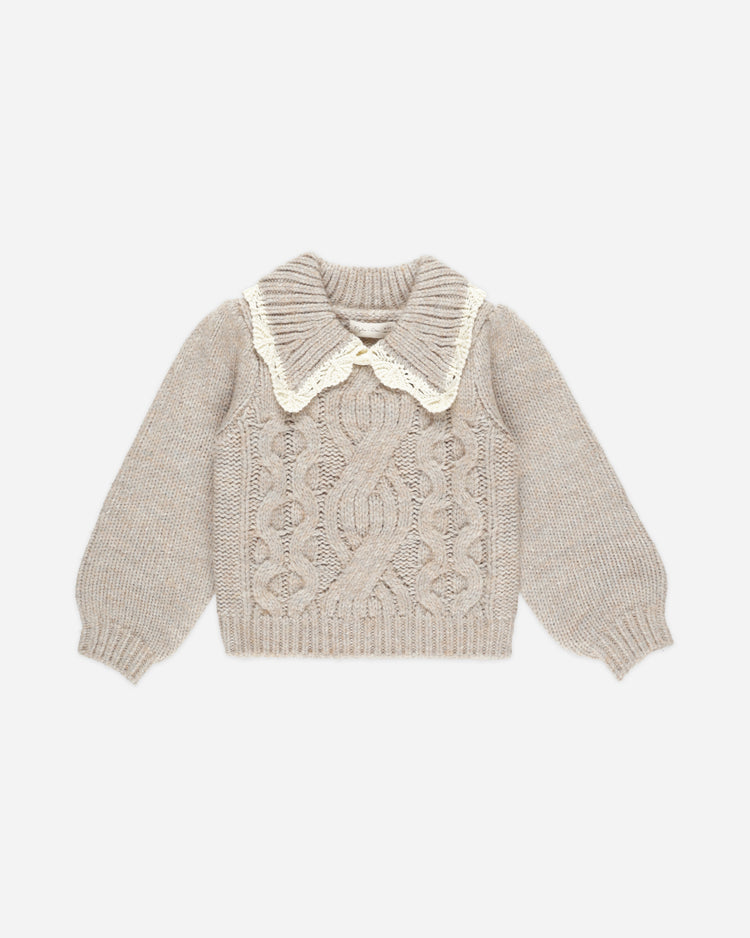 ALICE SWEATER || HEATHERED SAND