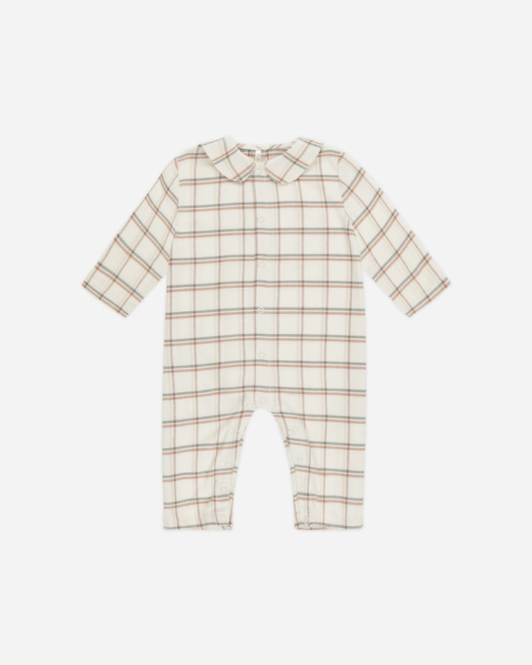 BABY PAJAMA ROMPER || HOLIDAY PLAID