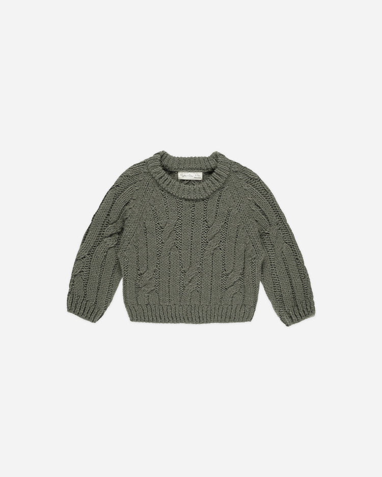 CABLE-KNIT SWEATER || FOREST