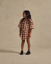 Olive Dress - Ruby Plaid