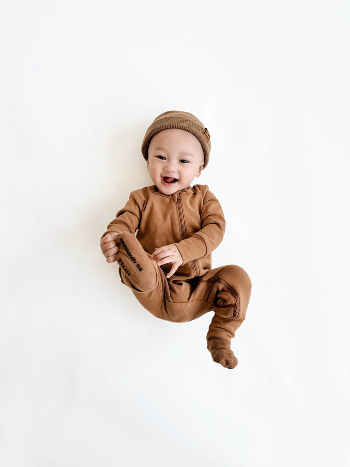 2-Way Zip Romper - Carmel