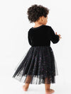 Girls Christmas Dress - Girls Black Velvet Holiday Dress