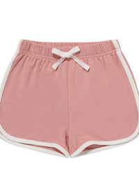 Dusty Rose Bamboo Terry Track Shorts