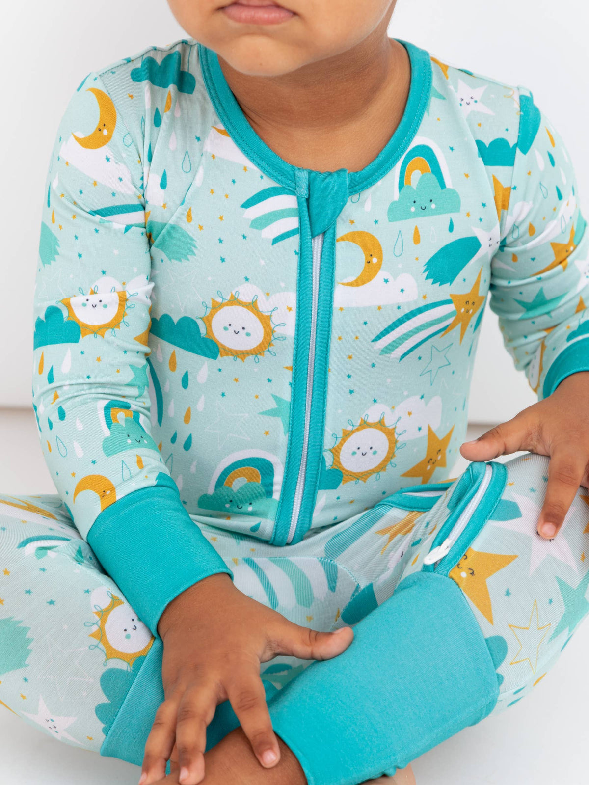 Baby Bamboo Pajamas - Convertible Sleeper  - Astro