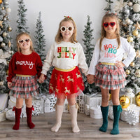 Merry Christmas Yarn Knit Sweater - Kids Holiday Sweater