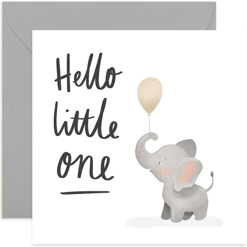 Hello Little One Elephant New Baby Card