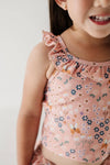 Girl's Two-Piece Tankini Swimsuit-Butterfly Garden