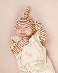 KNOTTED BABY HAT || CINNAMON STRIPE