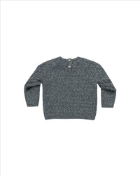 KNIT SWEATER || HEATHERED INDIGO