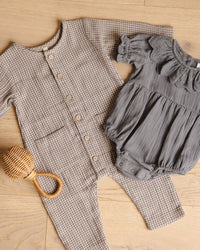 COLLARED ROMPER || INDIGO