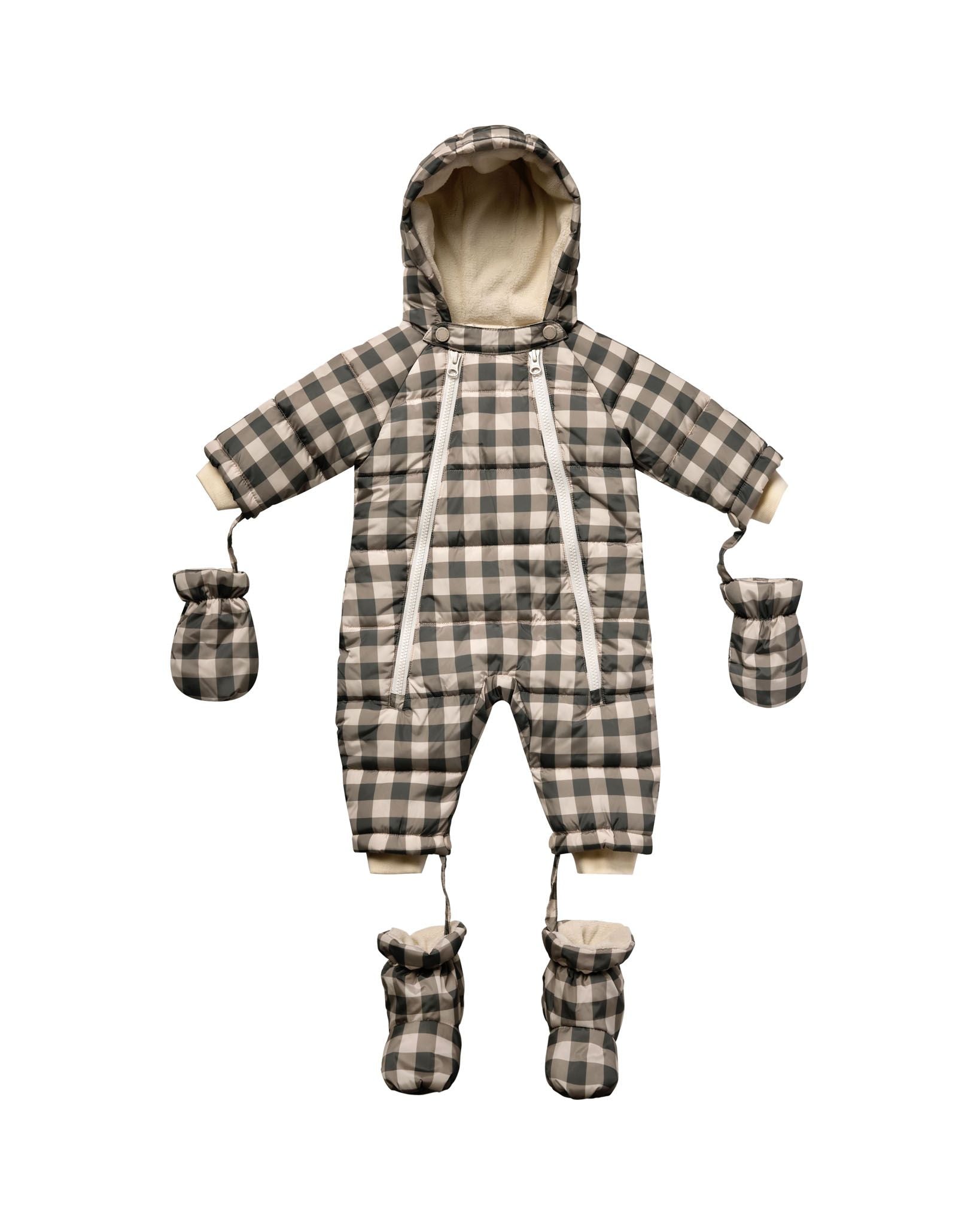 Snow Puffer Suit - Charcoal Check