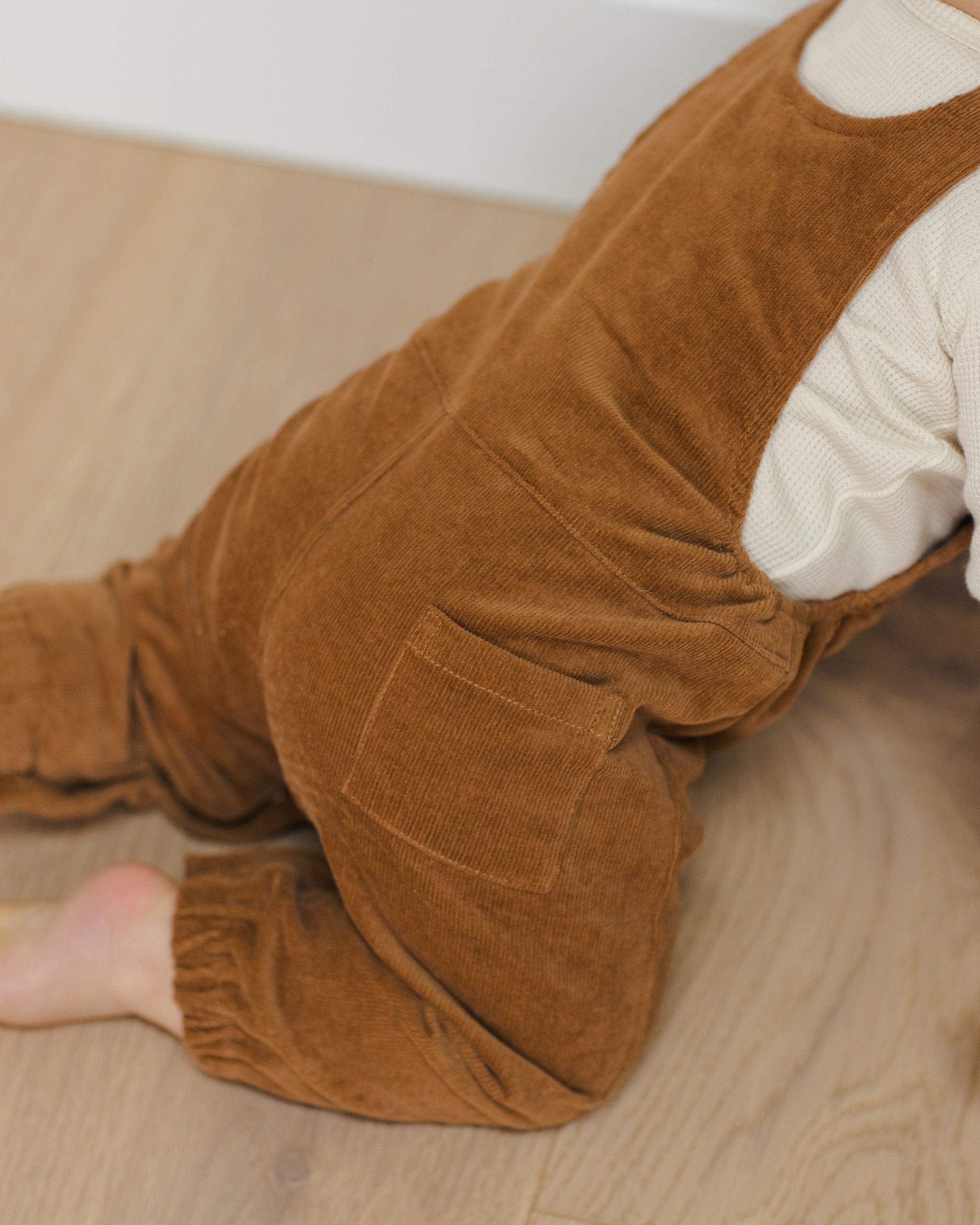 CORDUROY BABY OVERALLS || CINNAMON