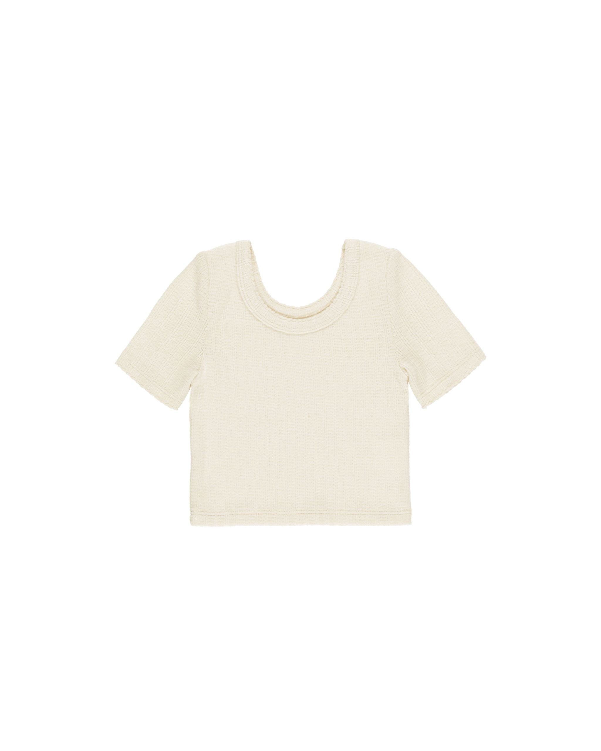 SCALLOP TEE || NATURAL