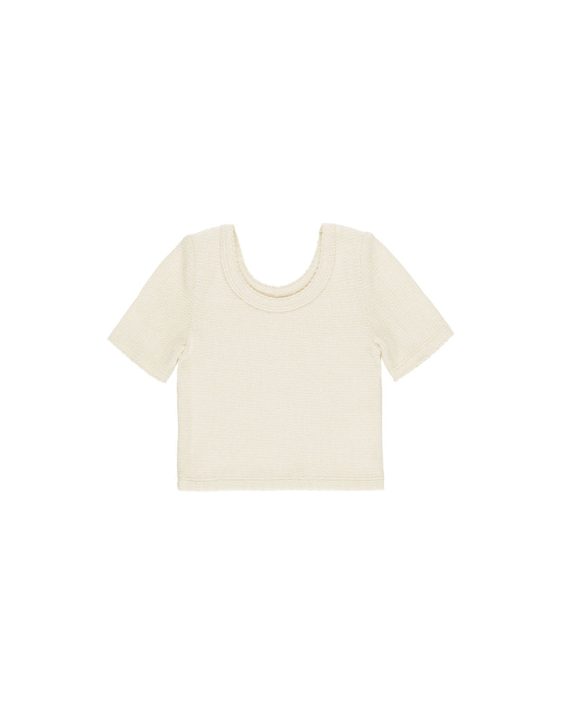 SCALLOP TEE || NATURAL